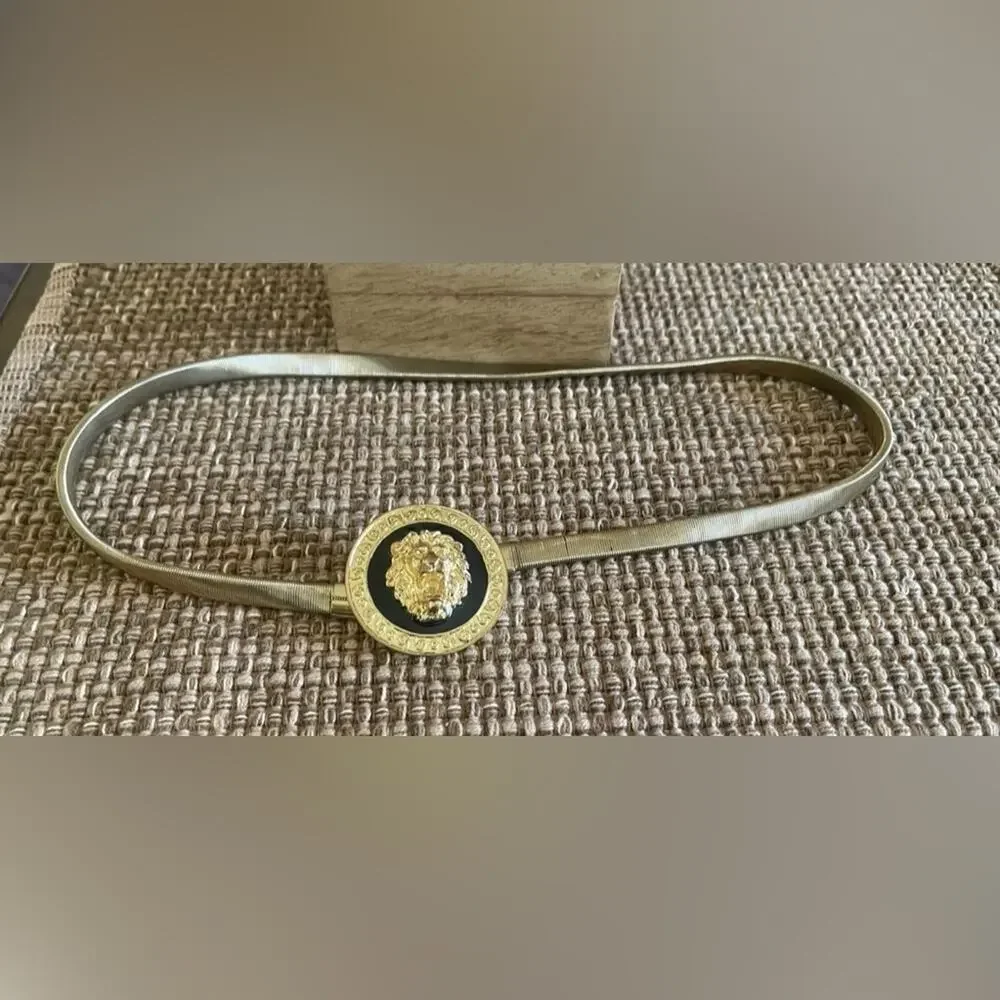 Gold and Black Medallion Belt